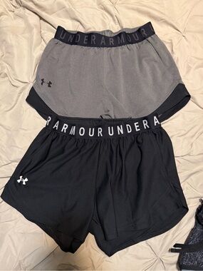 Under Armour 2-Pack Performance Shorts in Gray and Black
